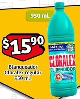 Blanqueador Cloralex regular 950 ml.
