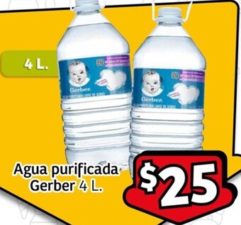 Agua purificada Gerber 4 L.