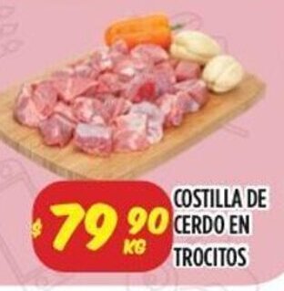 COSTILLA DE CERDO EN TROCITOS