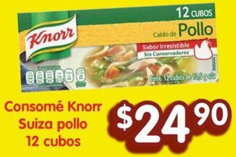Consomé Knorr Suiza pollo 12 cubos