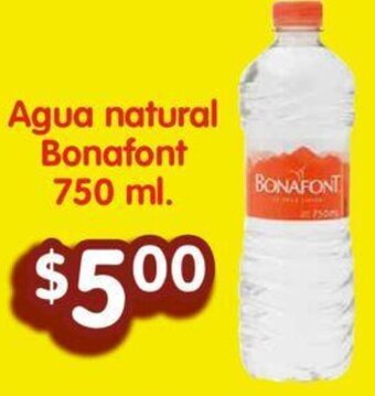 Soriana Mercado Agua natural Bonafont 750 ml. oferta