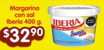 Soriana Mercado Margarina con sal Iberia 400 g. oferta