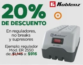 Chedraui Koblenz En reguladores, no breaks y supresores oferta