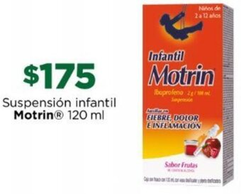 Chedraui Suspensión infantil Motrin® 120 ml oferta