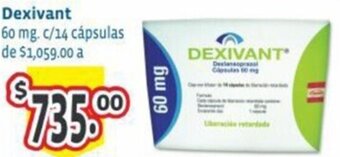 Farmacias San Isidro y San Borja Dexivant 60 mg. c/14 cápsulas oferta