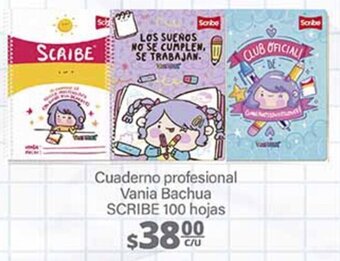 La Comer Cuaderno profesional Vania Bachua SCRIBE 100 hojas oferta