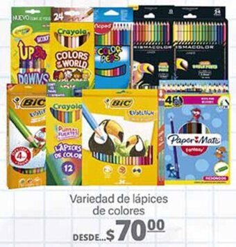 La Comer Variedad de lápices de colores oferta