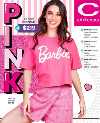 604-32 Playera Rosa Algodón MX-CH, M, G, EG