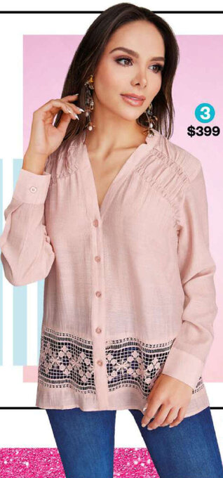 Cklass 960-42 Blusón/Palo de rosa Poliéster / Viscosa/ MX-CH, M, G, EG oferta