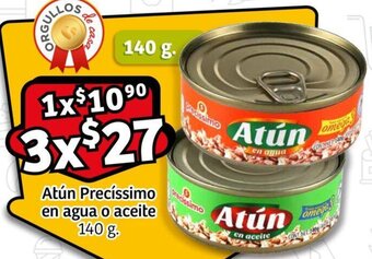 Soriana Express Atún Precíssimo en agua o aceite 3x140g oferta