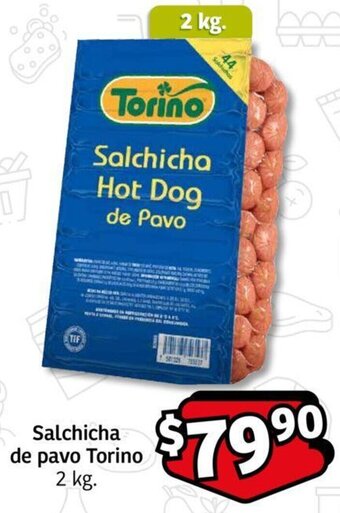 Salchicha de pavo Torino 2 kg.