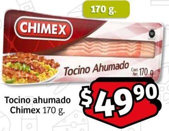 Soriana Express Tocino ahumado Chimex 170 g. oferta
