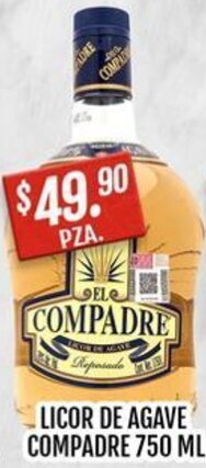 LICOR DE AGAVE COMPADRE 750 ML