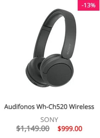Mixup SONY Audifonos Wh-Ch520 Wireless oferta