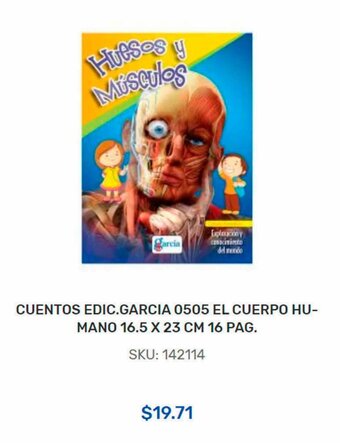 Adosa CUENTOS EDIC.GARCIA 0505 EL CUERPO HU-MANO 16.5 X 23 CM 16 PAG. oferta