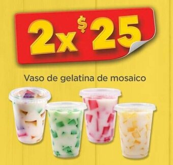 Bodega Aurrerá Vaso de gelatina de mosaico x 2 oferta