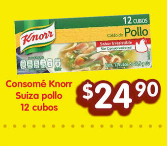 Consomé Knorr Suiza pollo 12 cubos
