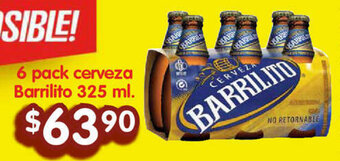Soriana Híper 6 pack cerveza Barrilito 325 ml. oferta
