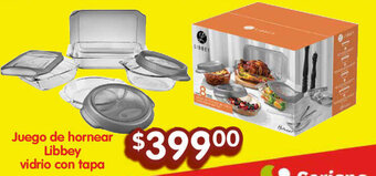 Soriana Híper Juego de hornear Libbey vidrio con tapa oferta