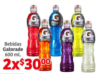 Soriana Híper Bebidas Gatorade 600 ml. x 2 oferta