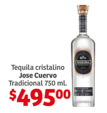 Tequila cristalino Jose Cuervo Tradicional 750 ml.