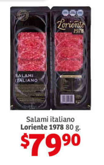 Soriana Híper Salami italiano Loriente 1978 80 g. oferta