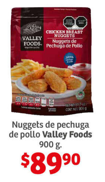 Soriana Híper Nuggets de pechuga de pollo Valley Foods 900 g. oferta