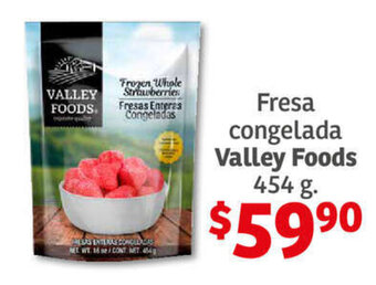 Soriana Híper Fresa congelada Valley Foods 454 g. oferta