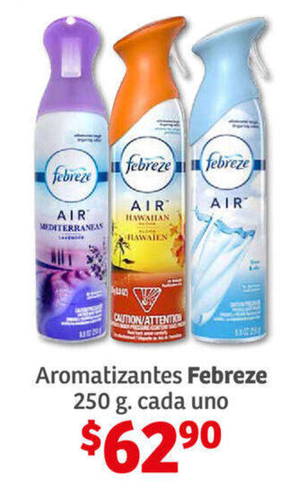 Soriana Híper Aromatizantes Febreze 250 g. cada uno oferta