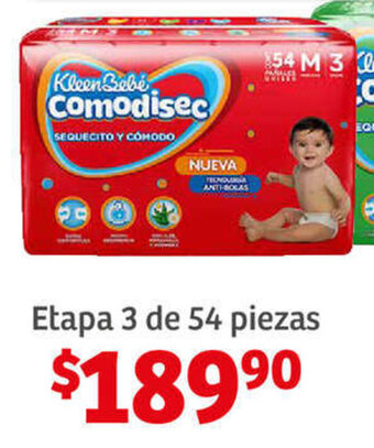 Soriana Híper Kleen Bebé comodisec Etapa 3 de 54 piezas oferta