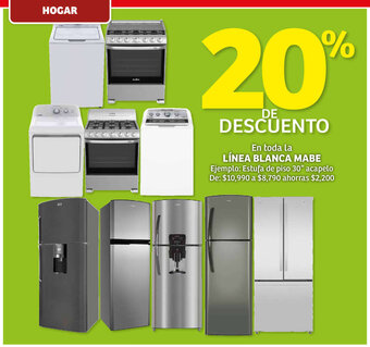 Soriana Híper En toda la LÍNEA BLANCA MABE oferta