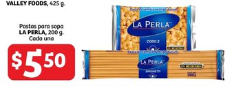 Soriana Híper Pastas para sopa LA PERLA, 200 g. Cada una oferta