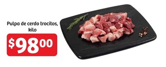 Soriana Híper Pulpa de cerdo trocitos, kilo oferta
