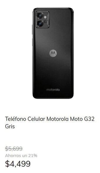 MOBO Teléfono Celular Motorola Moto G32 Gris oferta