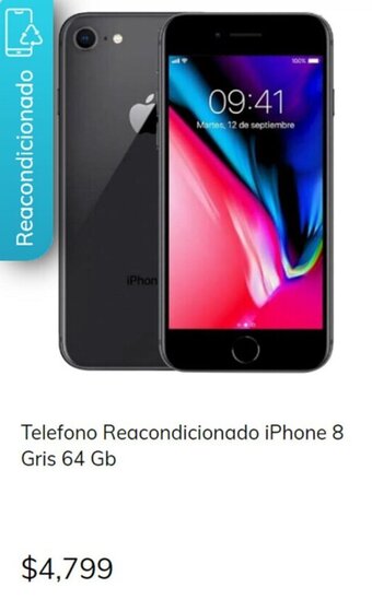 MOBO Telefono Reacondicionado iPhone 8 Gris 64 Gb oferta