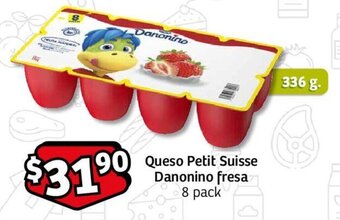 Queso Petit Suisse Danonino fresa 8 pack