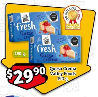 Soriana Mercado Queso Crema Valley Foods 190 g. oferta