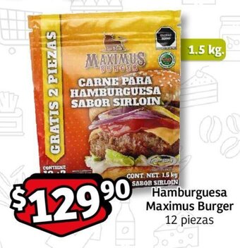 Hamburguesa Maximus Burger 12 piezas