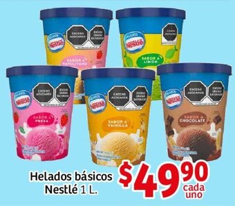 Soriana Mercado Helados básicos Nestlé 1 L. oferta