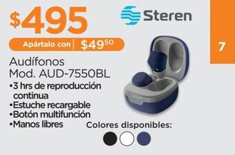 Audífonos Mod. AUD-7550BL