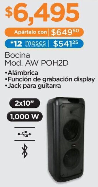 Bocina Mod. AW POH2D