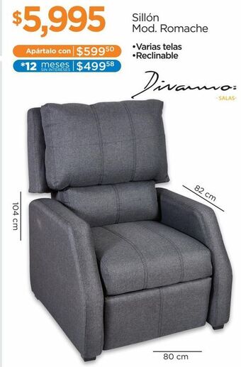 Chedraui Sofá reclinable divano romache oferta