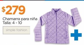 Chamarra para niña talla: 4 - 10
