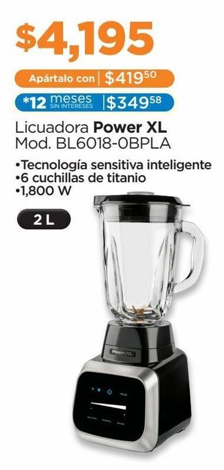 Chedraui Licuadora powerxl smart pro 1800w 2l bl6018-0bpla oferta