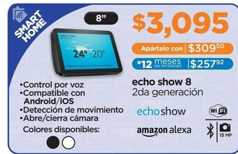 Chedraui Echo show 8 amazon 2da generación oferta