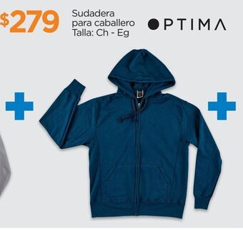 Chedraui Sudadera optima para caballero talla ch - eg oferta