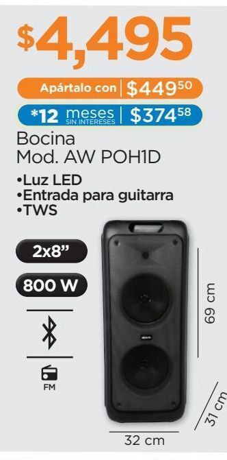 Chedraui Bocina aiwa oferta
