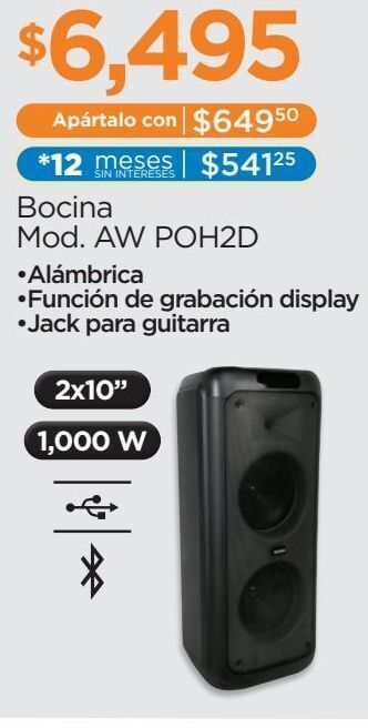 Chedraui Bocina aiwa oferta