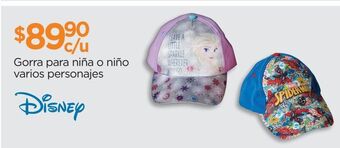 Chedraui Gorra para niña o niño varios personajes oferta