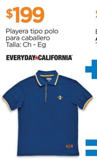 Chedraui EVERYDAY CALIFORNIA Playera tipo polo para caballero Talla: Ch - Eg oferta